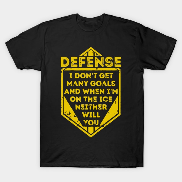 Kids Ice Hockey Funny Defense T-Shirt by Armangedonart